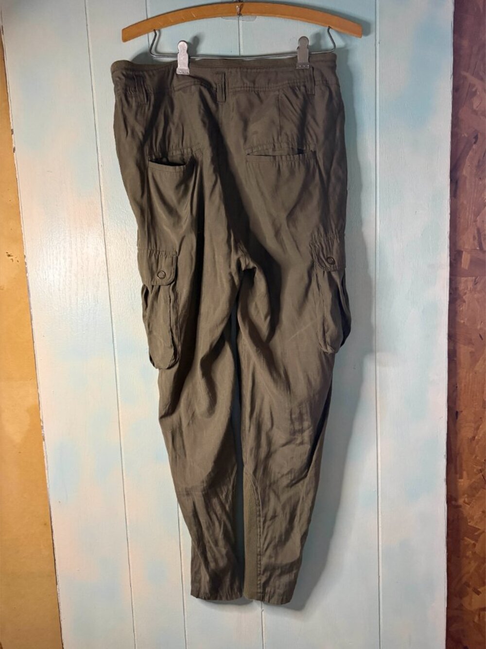 H&M Lightweight Olive Drab Green Cargo Pants Size 6 - Picture 3 of 6